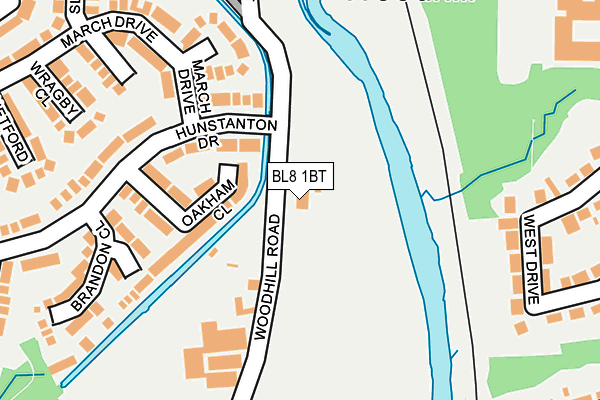 BL8 1BT map - OS OpenMap – Local (Ordnance Survey)