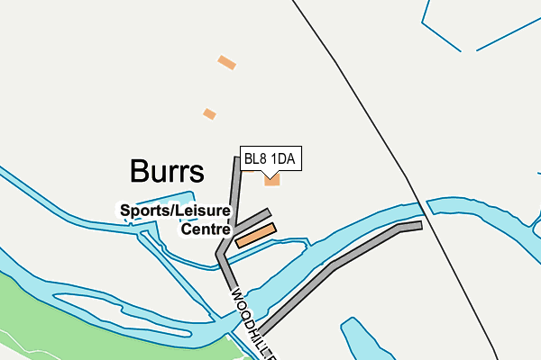 BL8 1DA map - OS OpenMap – Local (Ordnance Survey)