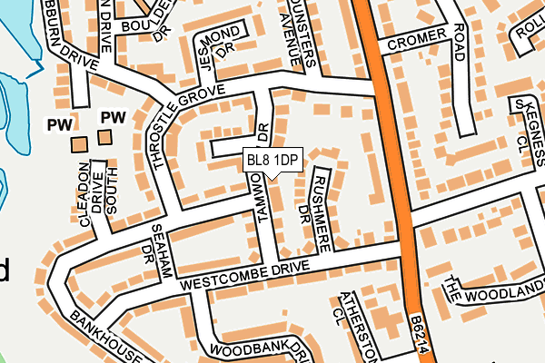 BL8 1DP map - OS OpenMap – Local (Ordnance Survey)