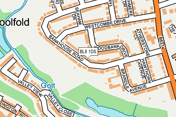 BL8 1DS map - OS OpenMap – Local (Ordnance Survey)