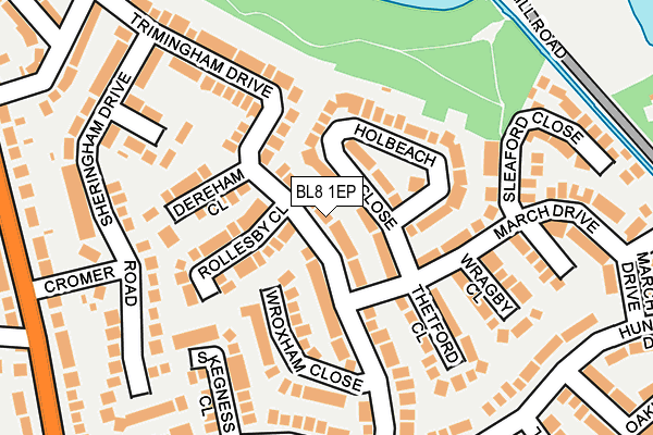 BL8 1EP map - OS OpenMap – Local (Ordnance Survey)