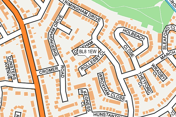 BL8 1EW map - OS OpenMap – Local (Ordnance Survey)
