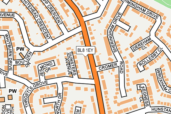 BL8 1EY map - OS OpenMap – Local (Ordnance Survey)