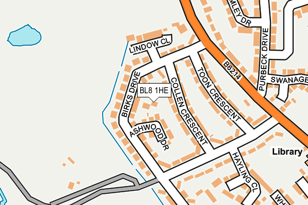 BL8 1HE map - OS OpenMap – Local (Ordnance Survey)