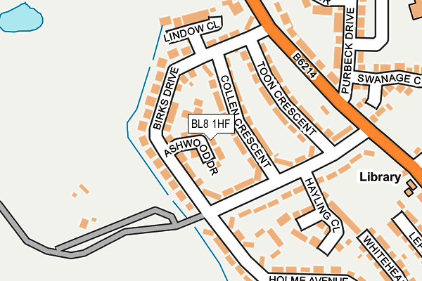 BL8 1HF map - OS OpenMap – Local (Ordnance Survey)