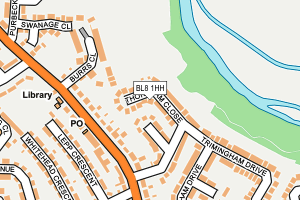 BL8 1HH map - OS OpenMap – Local (Ordnance Survey)