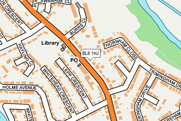 BL8 1HJ map - OS OpenMap – Local (Ordnance Survey)