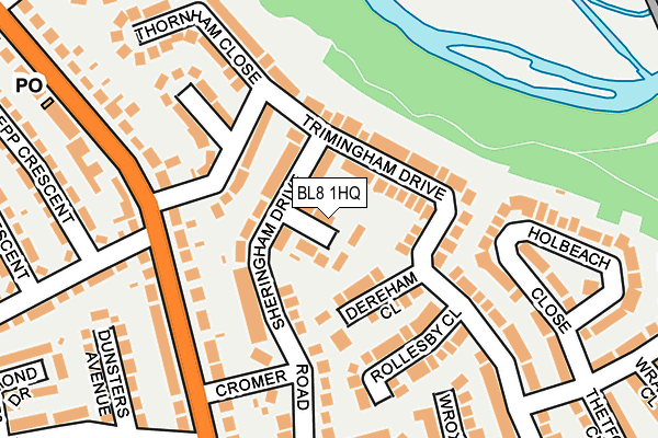 BL8 1HQ map - OS OpenMap – Local (Ordnance Survey)