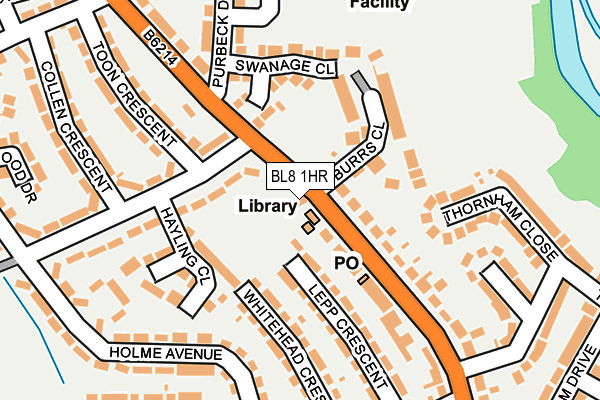 BL8 1HR map - OS OpenMap – Local (Ordnance Survey)