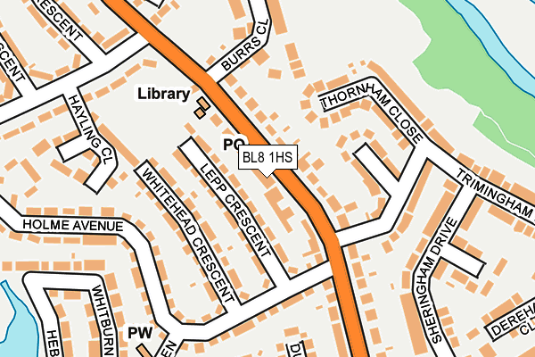 BL8 1HS map - OS OpenMap – Local (Ordnance Survey)