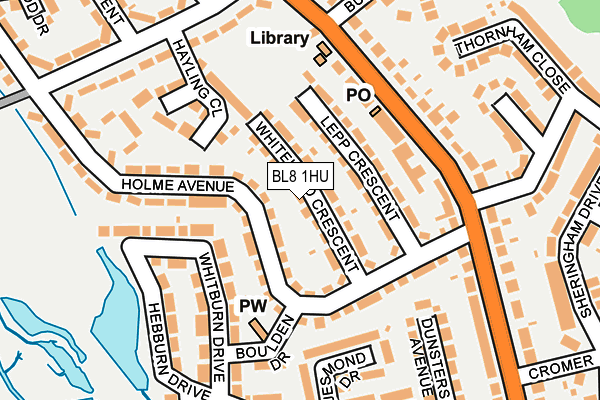 BL8 1HU map - OS OpenMap – Local (Ordnance Survey)