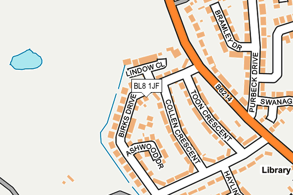 BL8 1JF map - OS OpenMap – Local (Ordnance Survey)