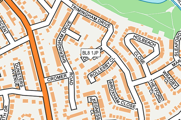 BL8 1JP map - OS OpenMap – Local (Ordnance Survey)
