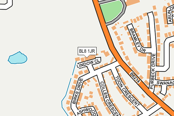 BL8 1JR map - OS OpenMap – Local (Ordnance Survey)