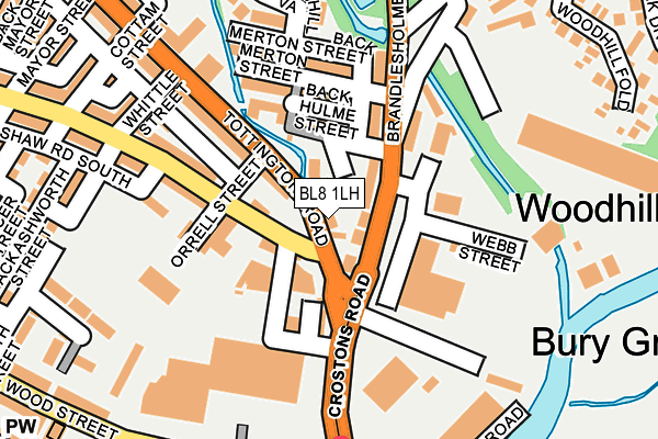 BL8 1LH map - OS OpenMap – Local (Ordnance Survey)