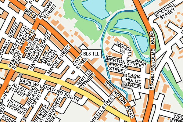 BL8 1LL map - OS OpenMap – Local (Ordnance Survey)