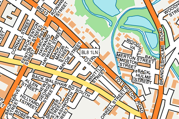 BL8 1LN map - OS OpenMap – Local (Ordnance Survey)