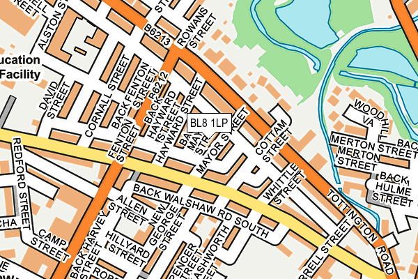 BL8 1LP map - OS OpenMap – Local (Ordnance Survey)