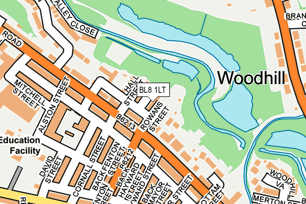 BL8 1LT map - OS OpenMap – Local (Ordnance Survey)