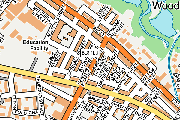 BL8 1LU map - OS OpenMap – Local (Ordnance Survey)