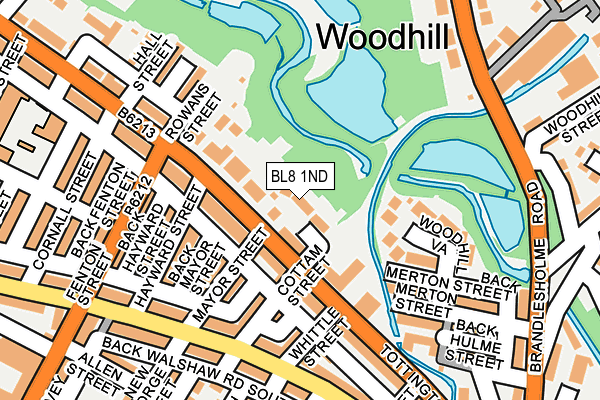 BL8 1ND map - OS OpenMap – Local (Ordnance Survey)