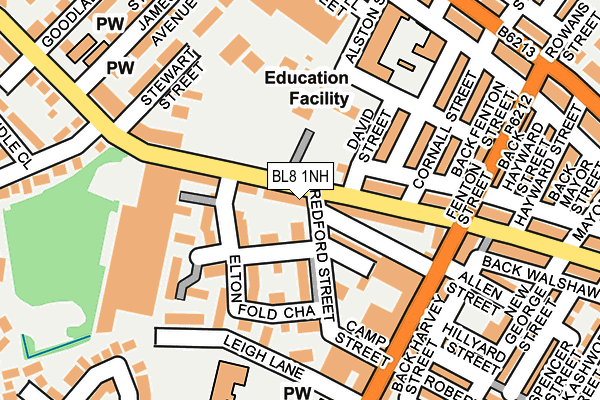 BL8 1NH map - OS OpenMap – Local (Ordnance Survey)