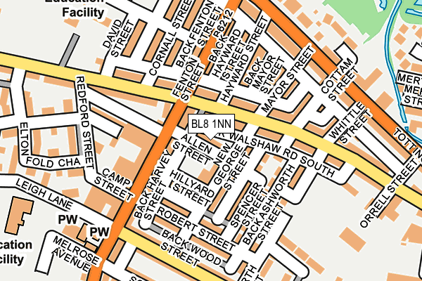 BL8 1NN map - OS OpenMap – Local (Ordnance Survey)