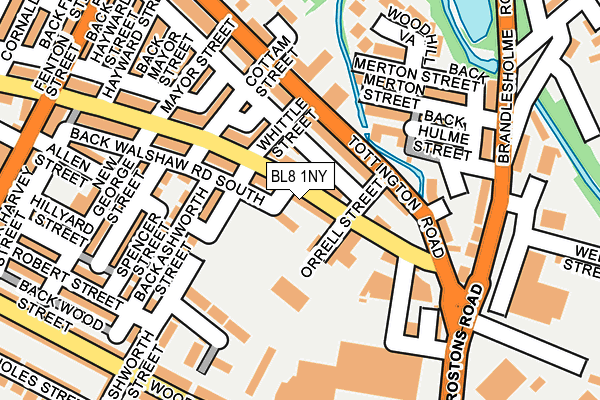 BL8 1NY map - OS OpenMap – Local (Ordnance Survey)