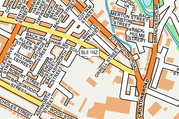 BL8 1NZ map - OS OpenMap – Local (Ordnance Survey)