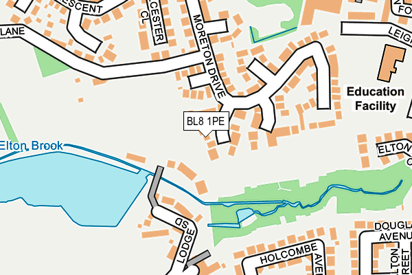 BL8 1PE map - OS OpenMap – Local (Ordnance Survey)