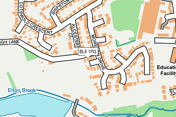 BL8 1PQ map - OS OpenMap – Local (Ordnance Survey)