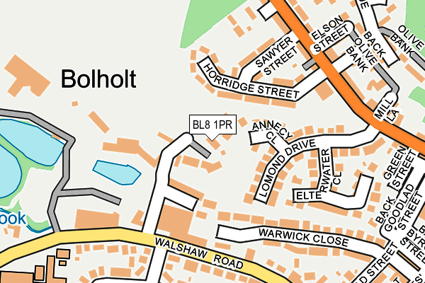 BL8 1PR map - OS OpenMap – Local (Ordnance Survey)