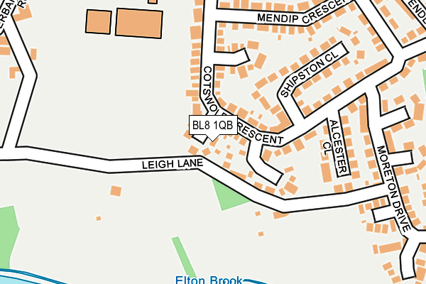 BL8 1QB map - OS OpenMap – Local (Ordnance Survey)
