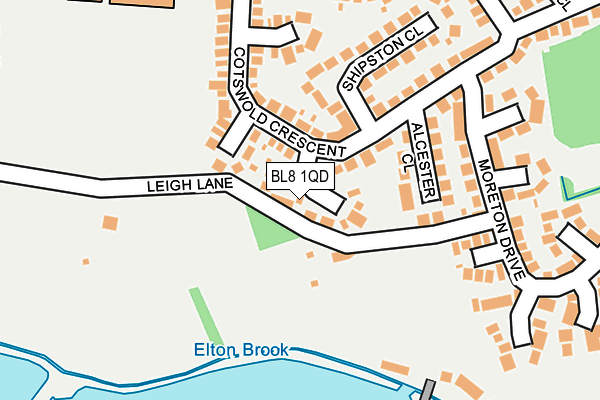 BL8 1QD map - OS OpenMap – Local (Ordnance Survey)
