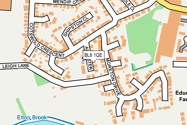 BL8 1QE map - OS OpenMap – Local (Ordnance Survey)