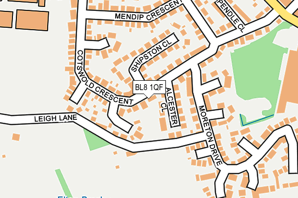 BL8 1QF map - OS OpenMap – Local (Ordnance Survey)