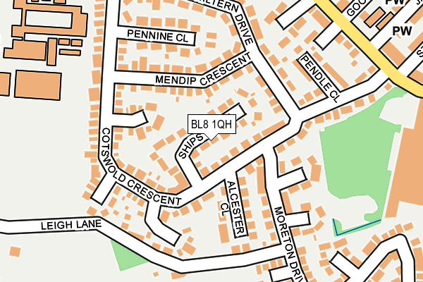 BL8 1QH map - OS OpenMap – Local (Ordnance Survey)