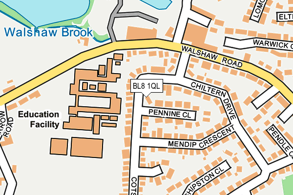 BL8 1QL map - OS OpenMap – Local (Ordnance Survey)