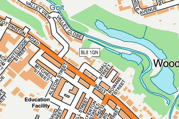 BL8 1QN map - OS OpenMap – Local (Ordnance Survey)
