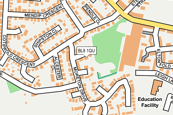 BL8 1QU map - OS OpenMap – Local (Ordnance Survey)