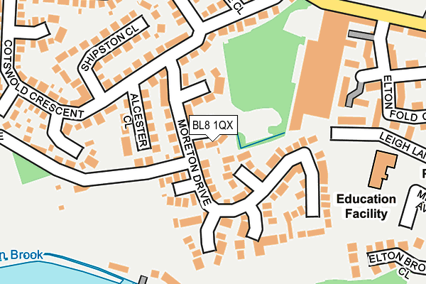 BL8 1QX map - OS OpenMap – Local (Ordnance Survey)