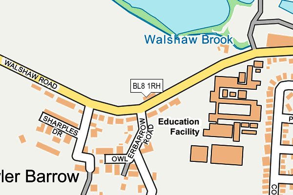 BL8 1RH map - OS OpenMap – Local (Ordnance Survey)