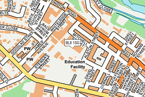 BL8 1SG map - OS OpenMap – Local (Ordnance Survey)