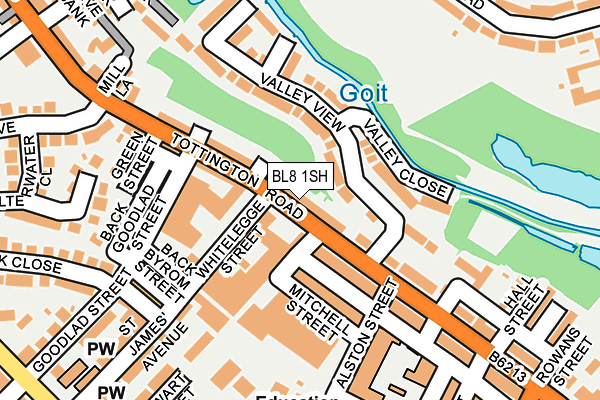 BL8 1SH map - OS OpenMap – Local (Ordnance Survey)