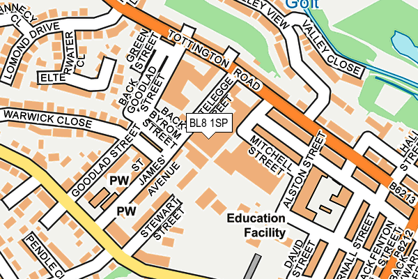 BL8 1SP map - OS OpenMap – Local (Ordnance Survey)