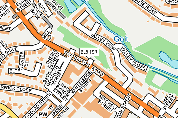 BL8 1SR map - OS OpenMap – Local (Ordnance Survey)