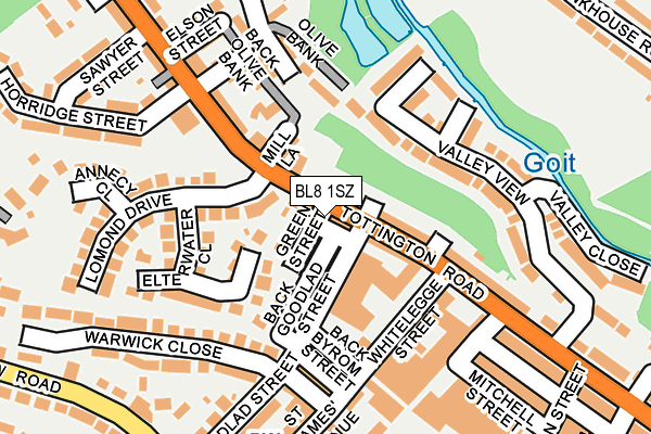 BL8 1SZ map - OS OpenMap – Local (Ordnance Survey)