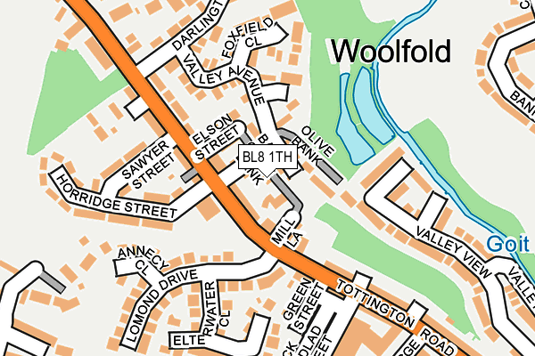 BL8 1TH map - OS OpenMap – Local (Ordnance Survey)