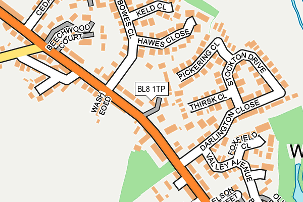 BL8 1TP map - OS OpenMap – Local (Ordnance Survey)