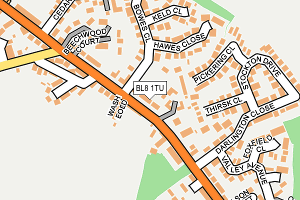 BL8 1TU map - OS OpenMap – Local (Ordnance Survey)